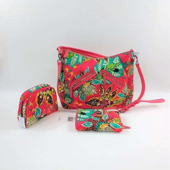 Vera Bradley Vivian Hobo, Wallet & Zip MSRP $170 - Picture 1 of 16